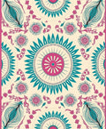 Boho Inspired Floral Mandala Art Rug