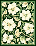 Elegant Floral Vine Decorative Rug