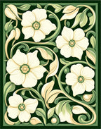 Elegant Floral Vine Decorative Rug