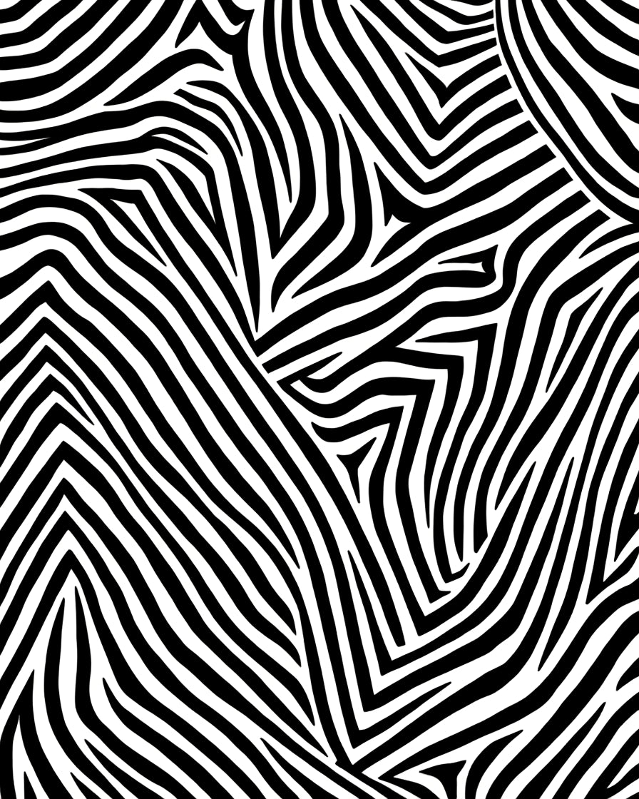 Abstract Black White Stripe Pattern Rug
