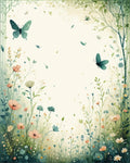 Ethereal Garden Butterfly and Floral Design Rug