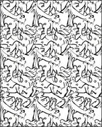 Abstract Sketchy Animal Pattern Design Rug