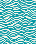 Teal Wave Pattern Design Rug