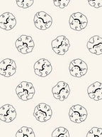 Abstract Hand-Drawn Floral Pattern Rug