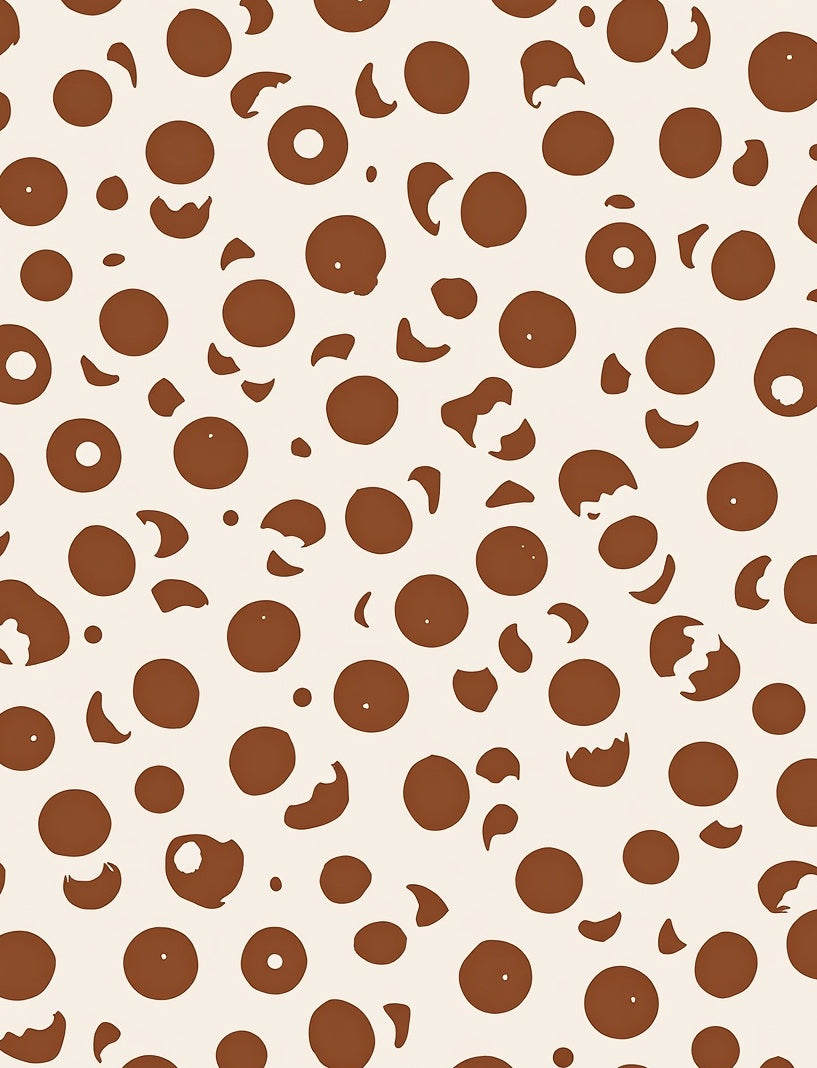 Chic Brown Dot Pattern Rug
