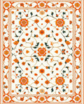 Intricate Floral Garden Pattern Rug