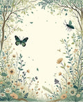 Whimsical Garden With Butterflies And Bees Rug