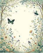 Whimsical Garden With Butterflies And Bees Rug