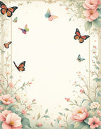 Spring Butterflies Peonies Floral Rug