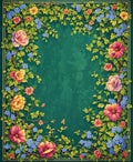 Floral Vine Nature Inspired Rug