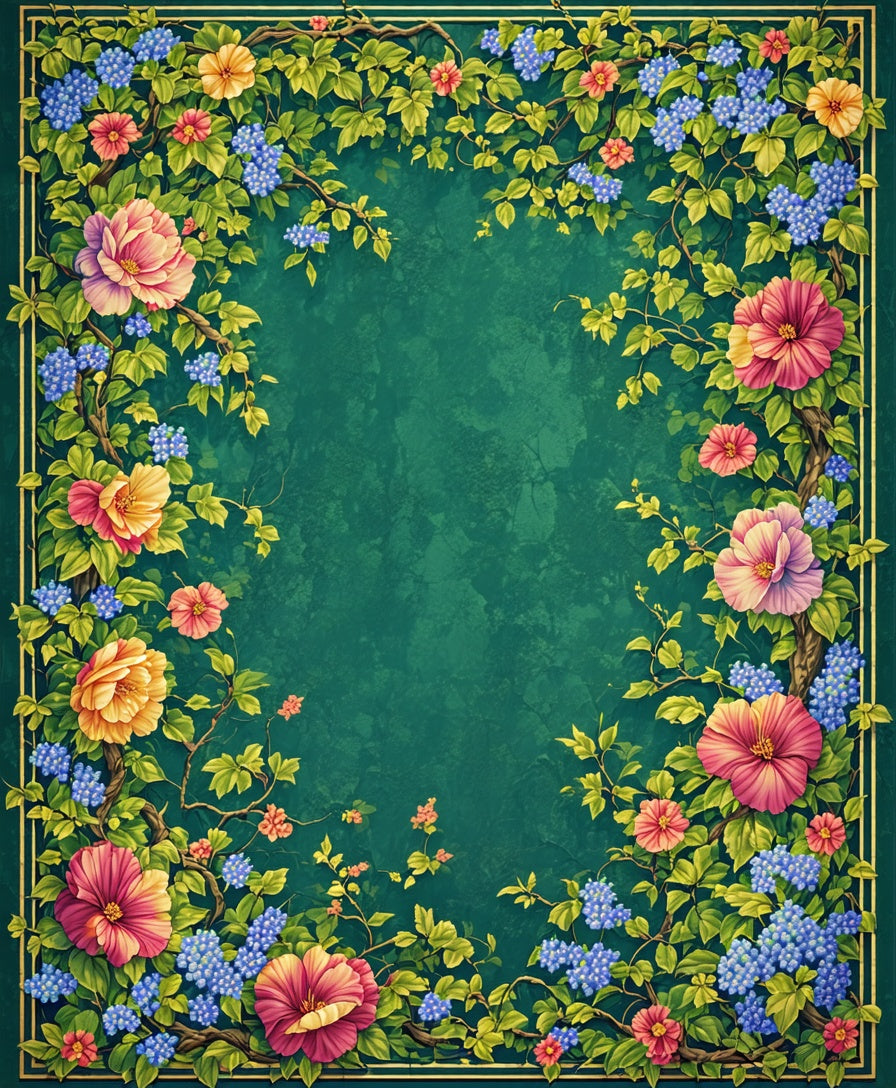 Floral Vine Nature Inspired Rug