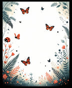 Whimsical Butterfly and Ladybug Garden Design Rug