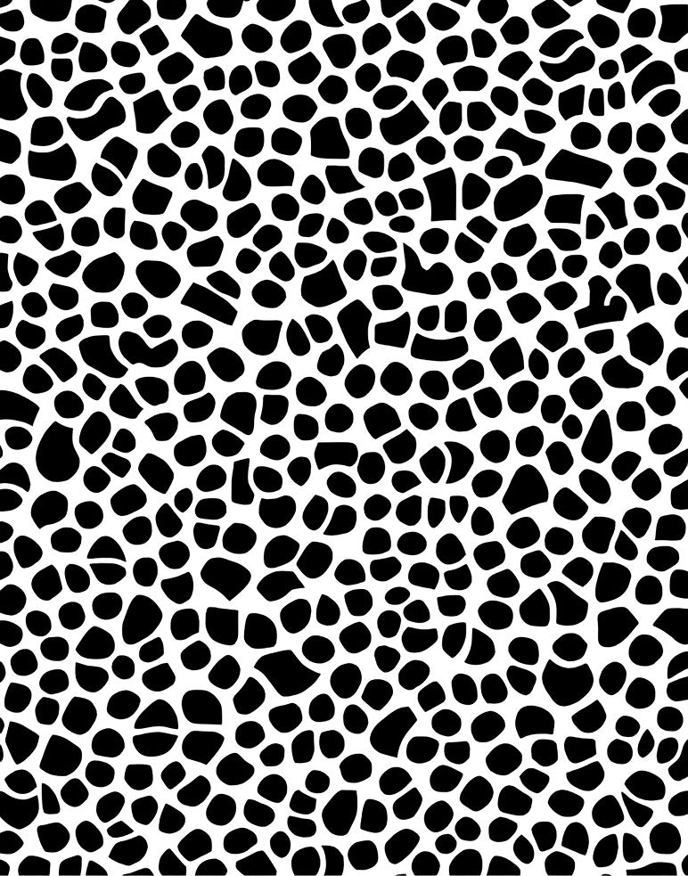 Abstract Black White Organic Pattern Rug