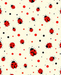 Charming Ladybug Polka Dot Pattern Rug