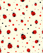 Charming Ladybug Polka Dot Pattern Rug