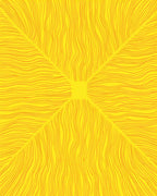 Radiant Yellow Orange Wavy Pattern Rug