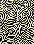 Bold Black Abstract Zebra Stripe Rug