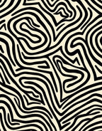 Bold Black Abstract Zebra Stripe Rug