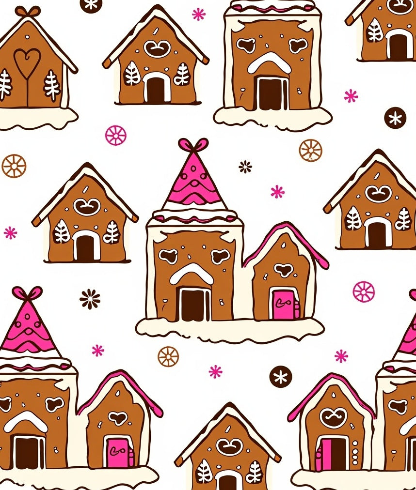 Sweet Gingerbread Houses Winter Wonderland Rug