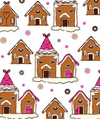 Sweet Gingerbread Houses Winter Wonderland Rug