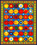 Vibrant Circular Pattern Rug Design Rug