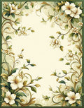Elegant Floral Vine Pattern Rug