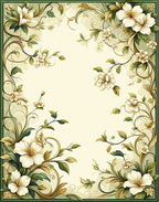 Elegant Floral Vine Pattern Rug