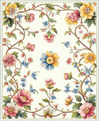 Vintage Floral Wreath Aesthetic Rug