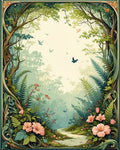 Enchanted Forest Path Scenic Rug