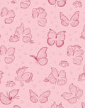 Whimsical Pink Butterfly Pattern Rug