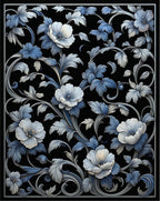Intricate Floral Scrollwork Pattern Rug