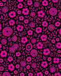 Bold Pink Floral Pattern Rug