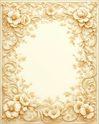 Antique Floral Swirls Embellished Rug