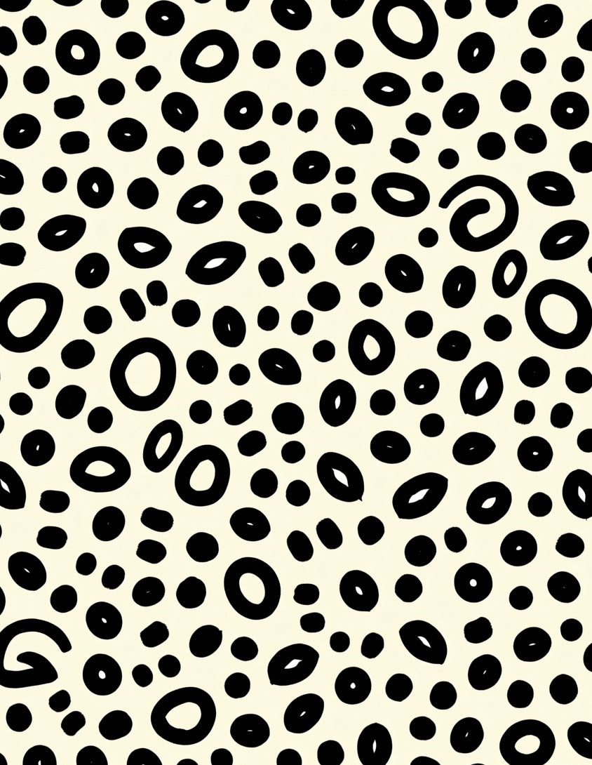Hand-drawn Speckled Organic Abstract Design Rug
