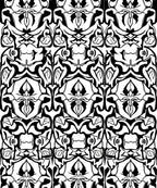 Bold Symmetric Black White Graphic Pattern Rug