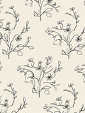 Simple Minimalist Floral Line Art Rug