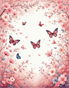Whimsical Butterflies and Floral Patterns Rug