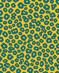 Bold Blue Floral Spot Pattern Rug