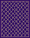 Woven Net Pattern With Yellow Outline Rug