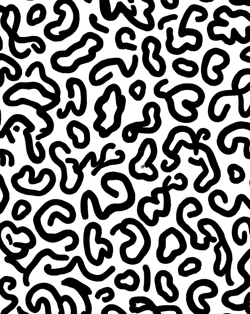 Abstract Brushstroke Leopard Pattern Rug