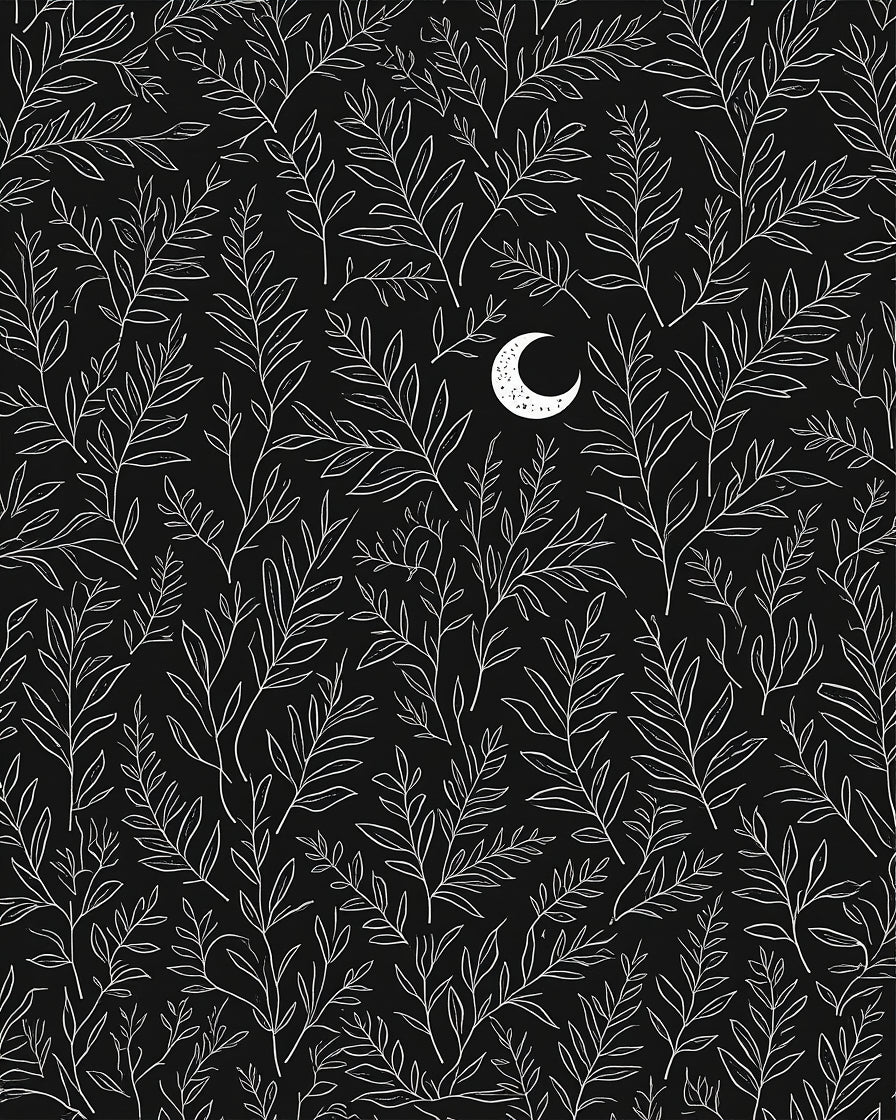 Mystical Moon Branch Pattern Rug