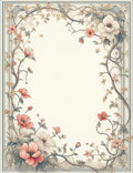 Floral Vine Swirls and Petals Rug