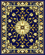 Ornate Floral Medallion Pattern Rug