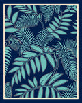 Tropical Leaf Silhouette Design Rug