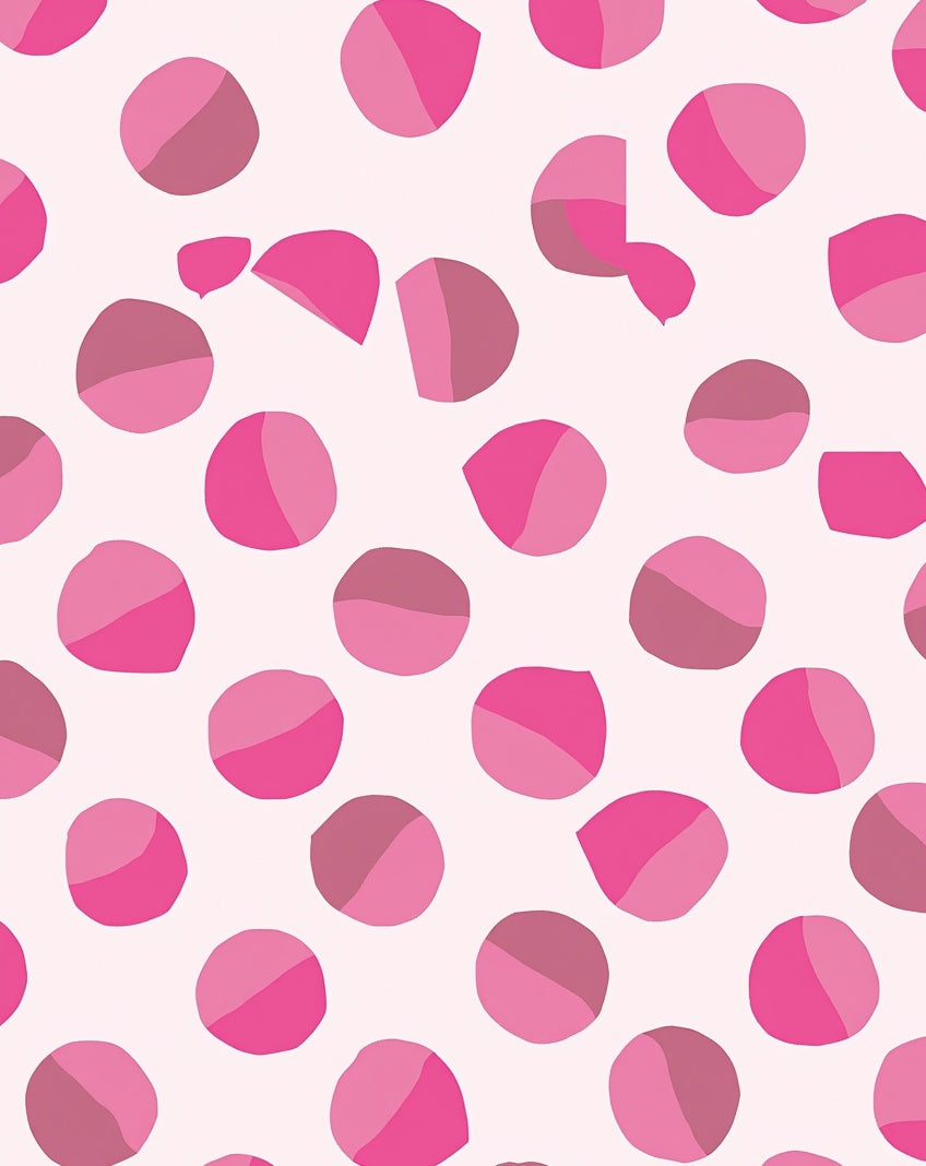 Pink Polka Dot Pattern Rug