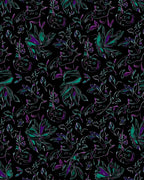 Rich Floral Pattern With Purple Teal Rug