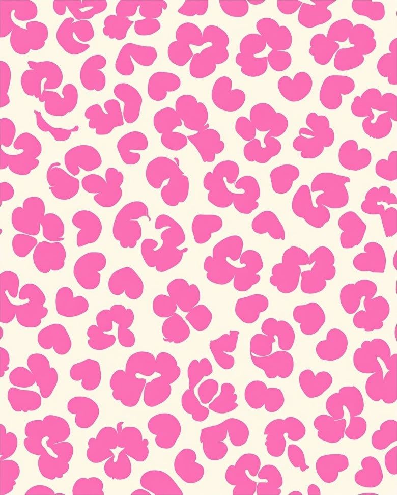 Bright Pink Animal Print Pattern Rug