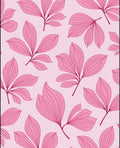 Pink Leaf Pattern Design Rug