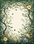 Enchanted Woodland Floral Birds Rug