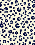 Navy Blue Botanical Pattern Design Rug